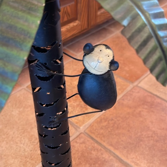 World Market Boho colonial, metal palm tree, climbing monkey candle holder - Picture 2 of 5